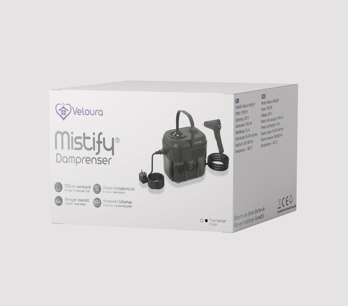 Mistify bruksanvisning og produktvisning